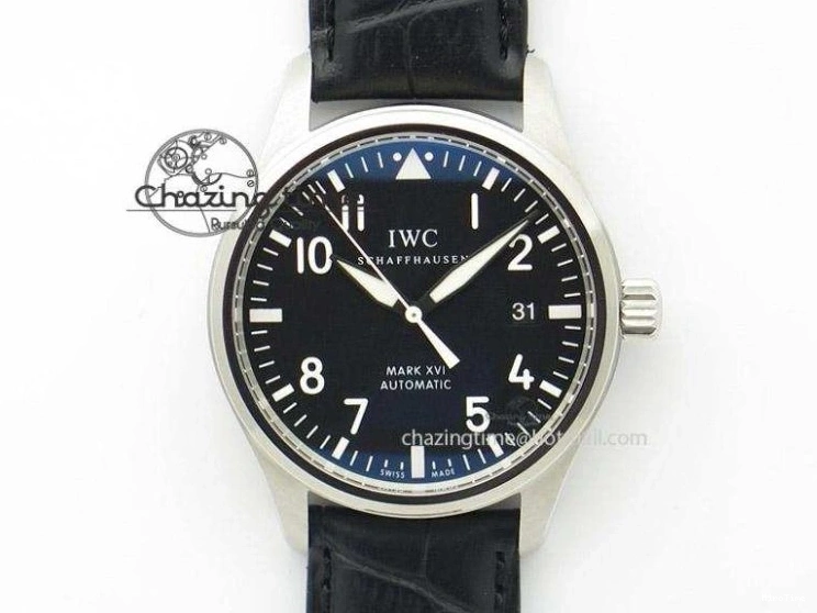 MIROTIME 0223 Supportive Portofino Automatic SS AF 1:1 Best Edition White Dial on Black Croco Leather Strap A 7184